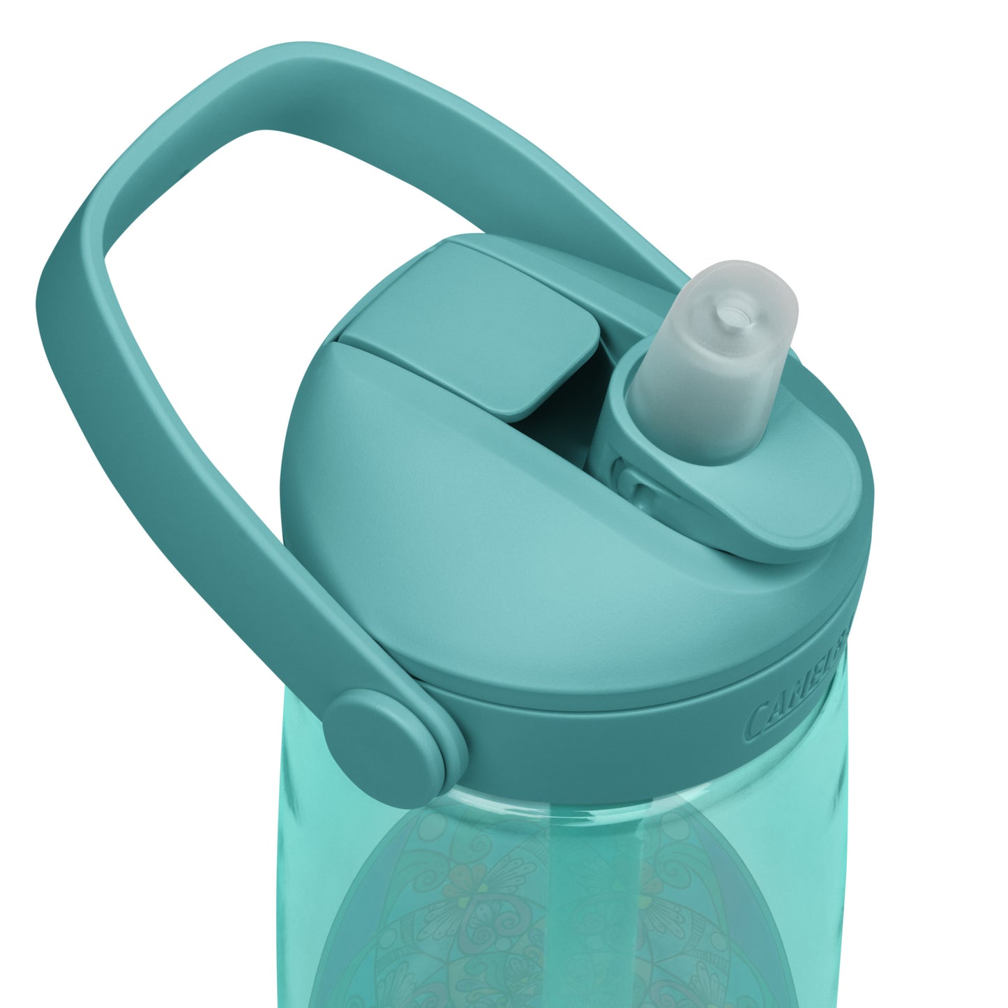 Elemental 7-Petal Mandala Flip Straw Water Bottle top cove
