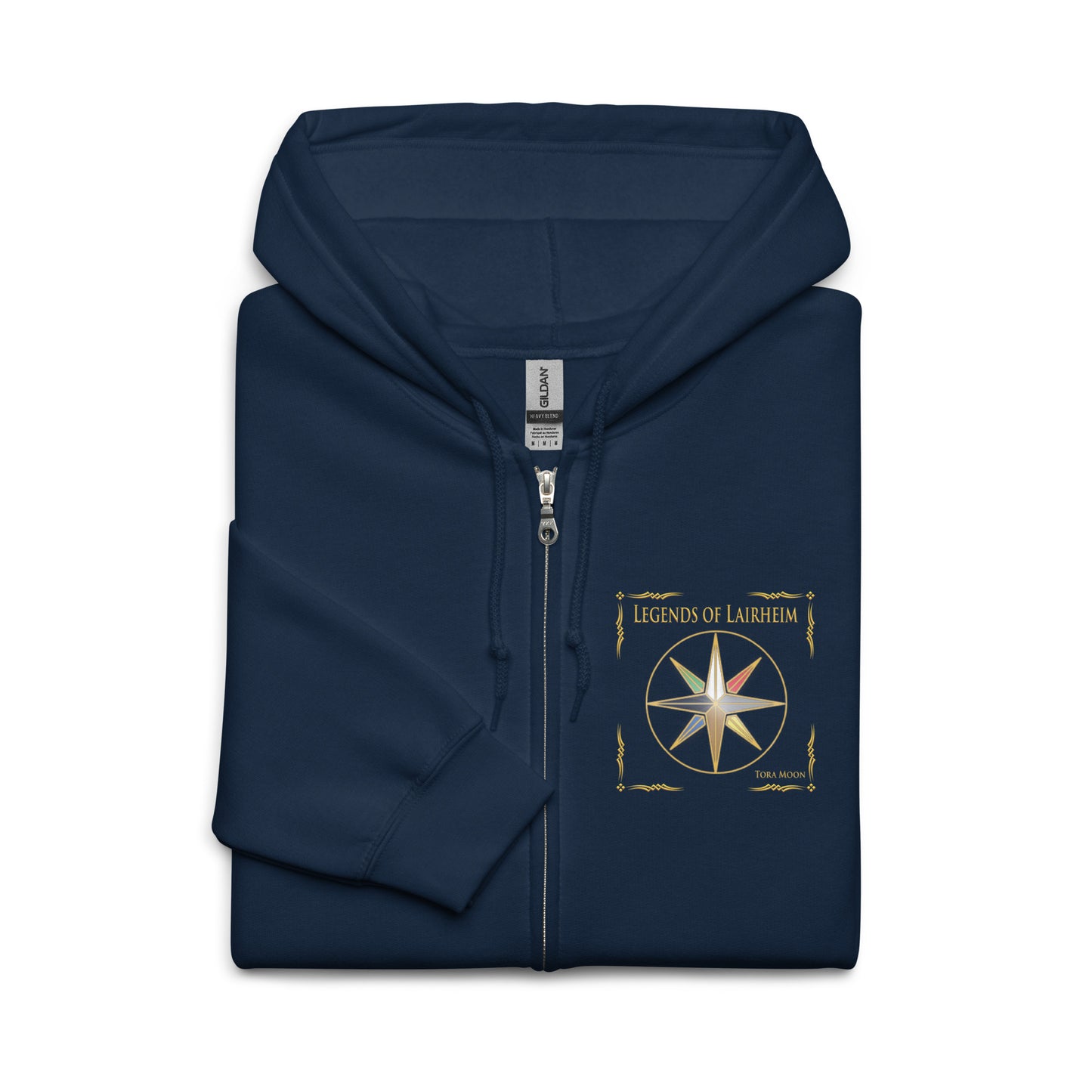 Legends of Lairheim Elemental Star Zip Hoodie - navy