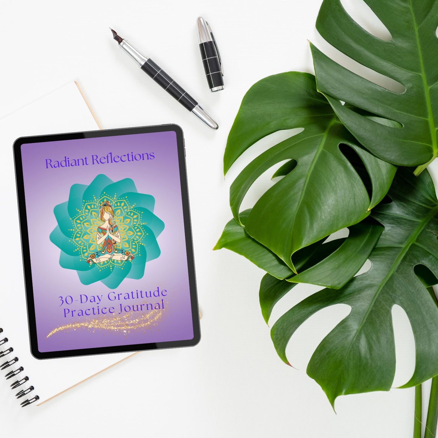 Radiant Reflections: 30-Day Gratitude Journal (Printable & Fillable)