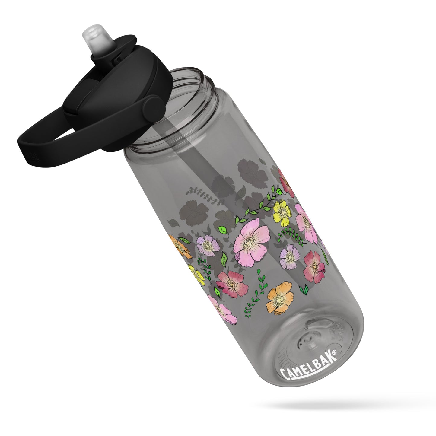 Cosmos Flip Straw Water Bottle charcoal
