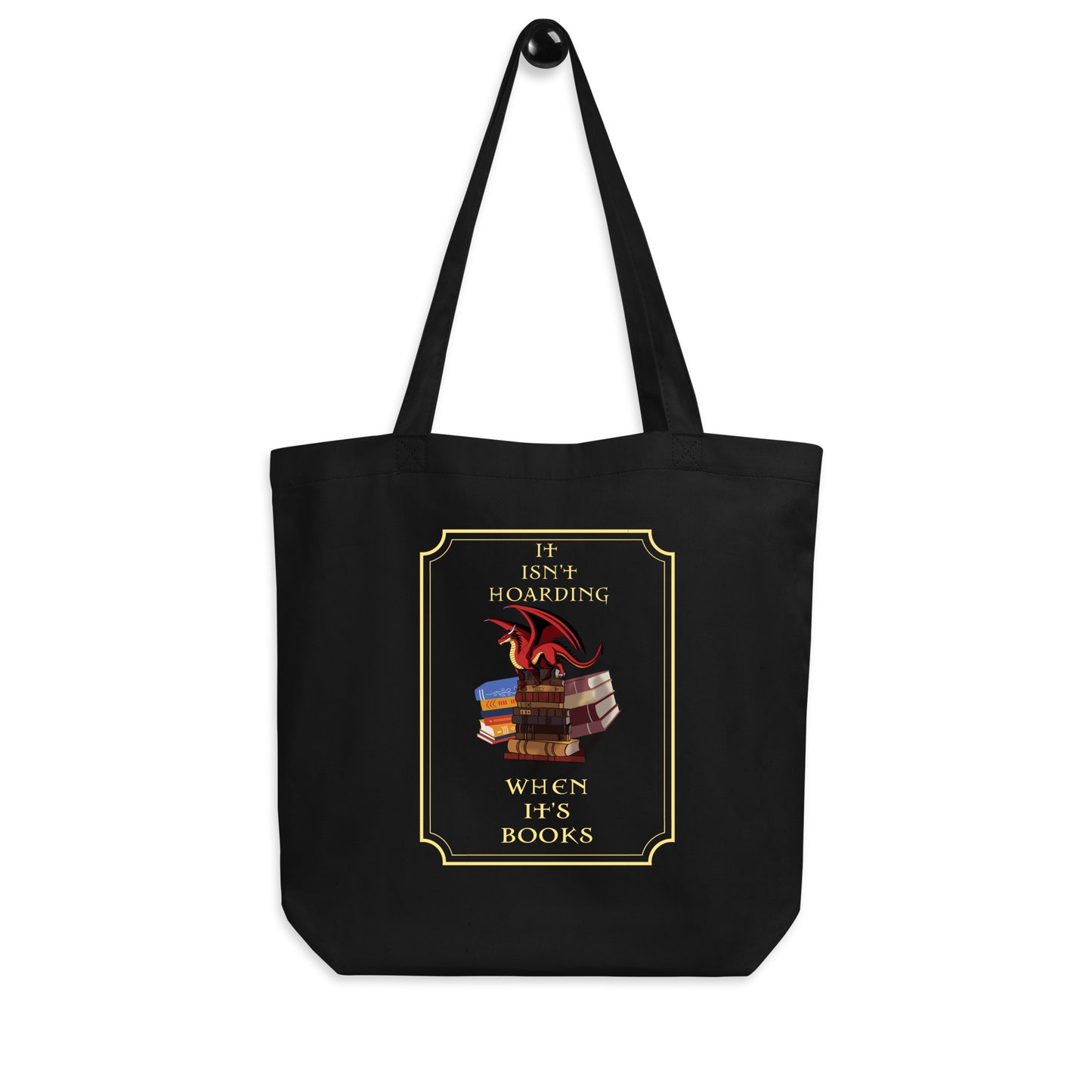 Fierce Red Dragon Book Guardian Tote Bag