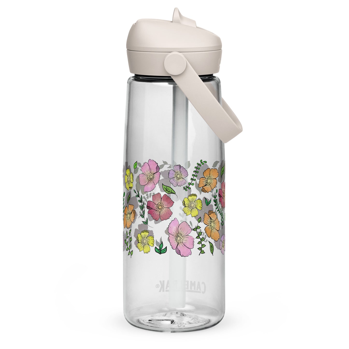 Cosmos Flip Straw Water Bottle clear