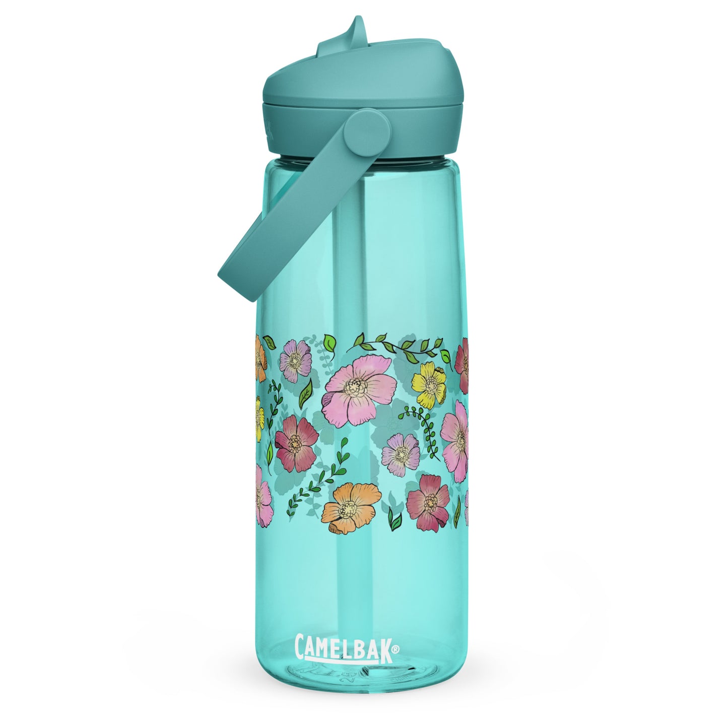 Cosmos Flip Straw Water Bottle cove blue
