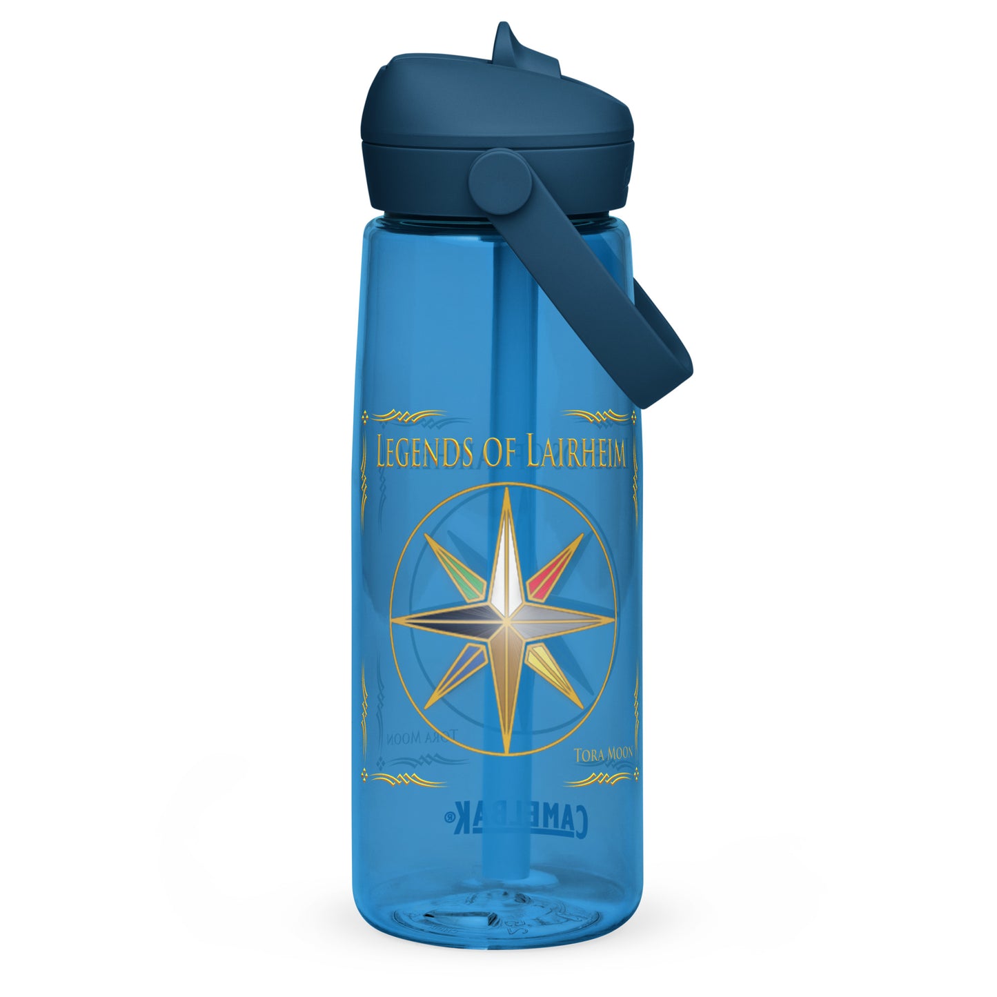 Legends of Lairheim Elemental Star Flip Straw Water Bottle oxford blue
