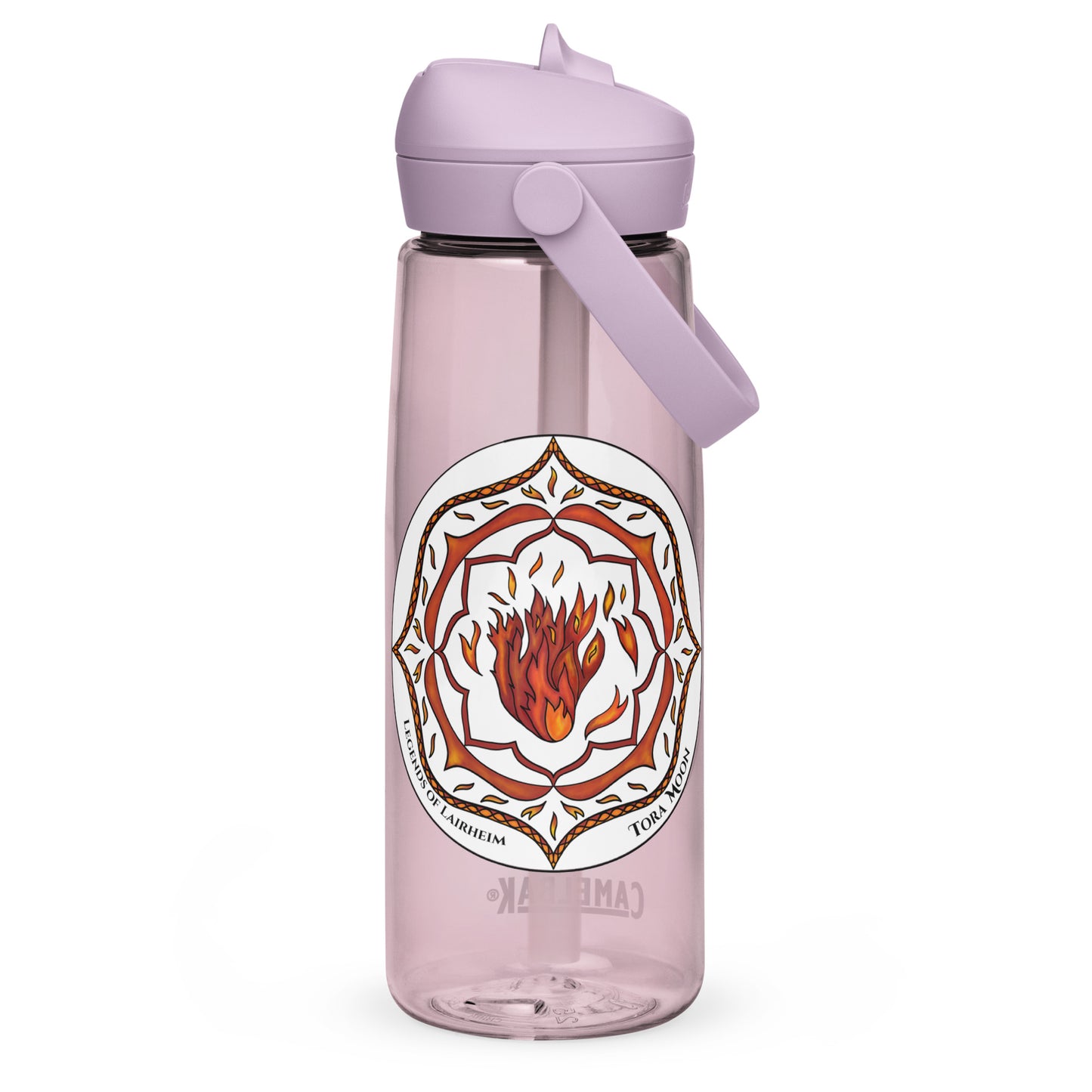Red Talent Mandala Flip Straw Water Bottle purple sky