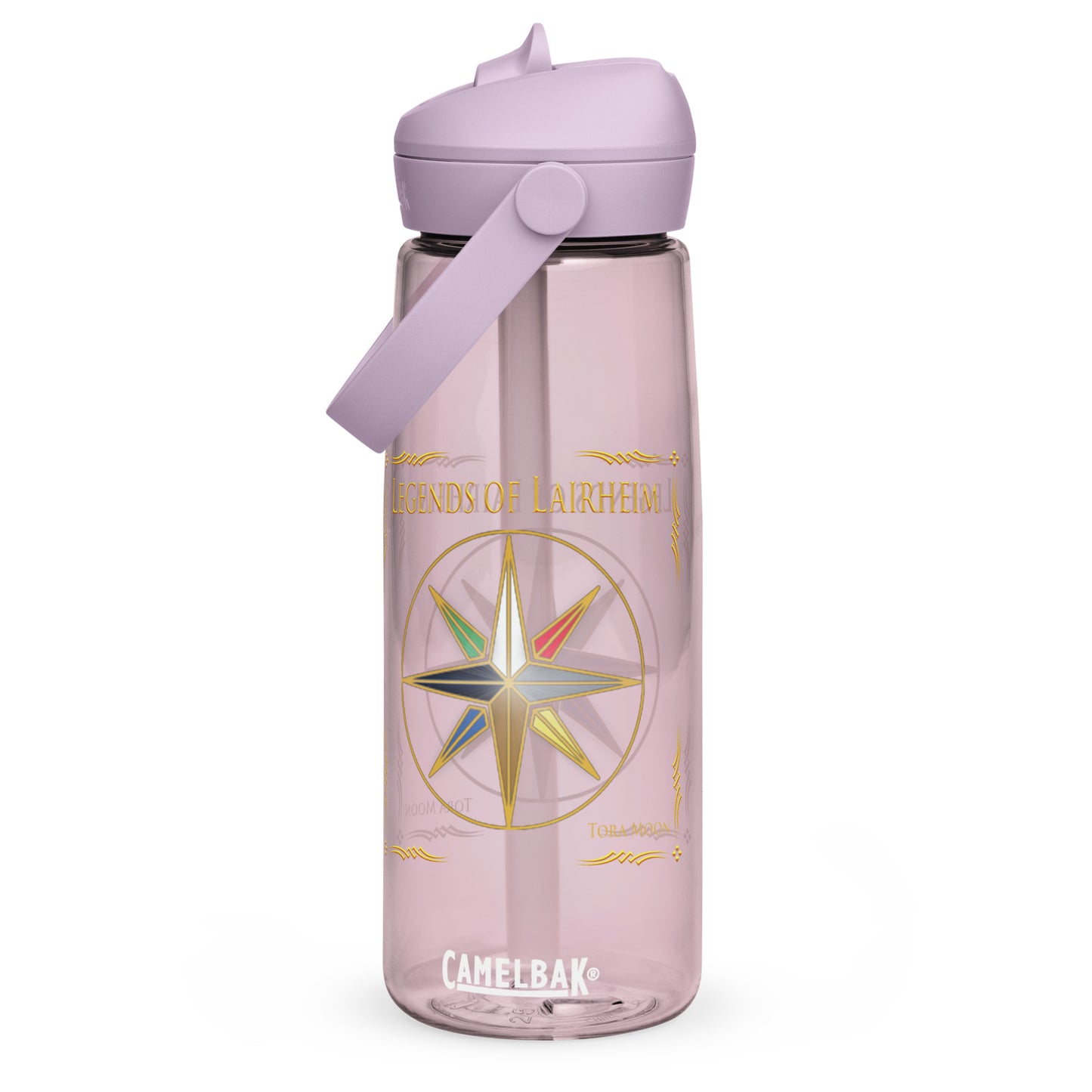 Legends of Lairheim Elemental Star Flip Straw Water Bottle purple sky