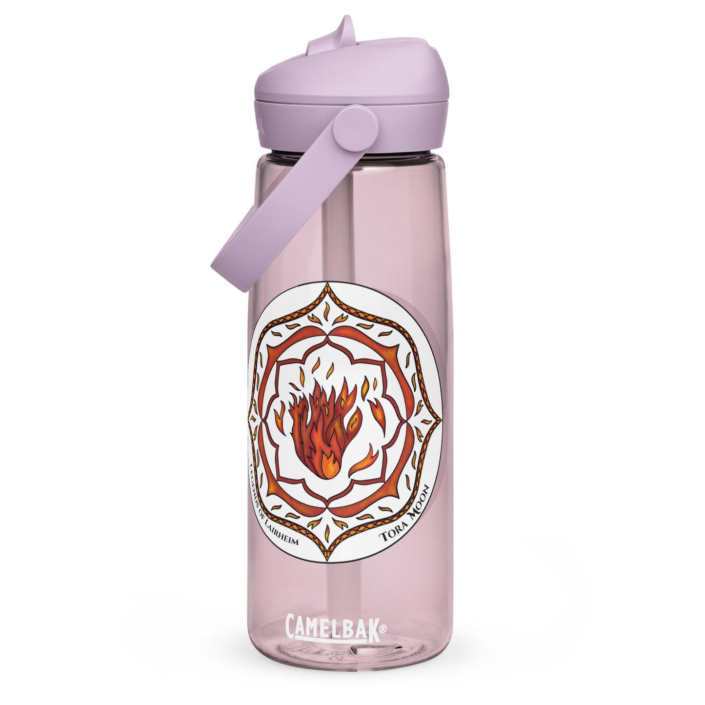 Red Talent Mandala Flip Straw Water Bottle purple sky