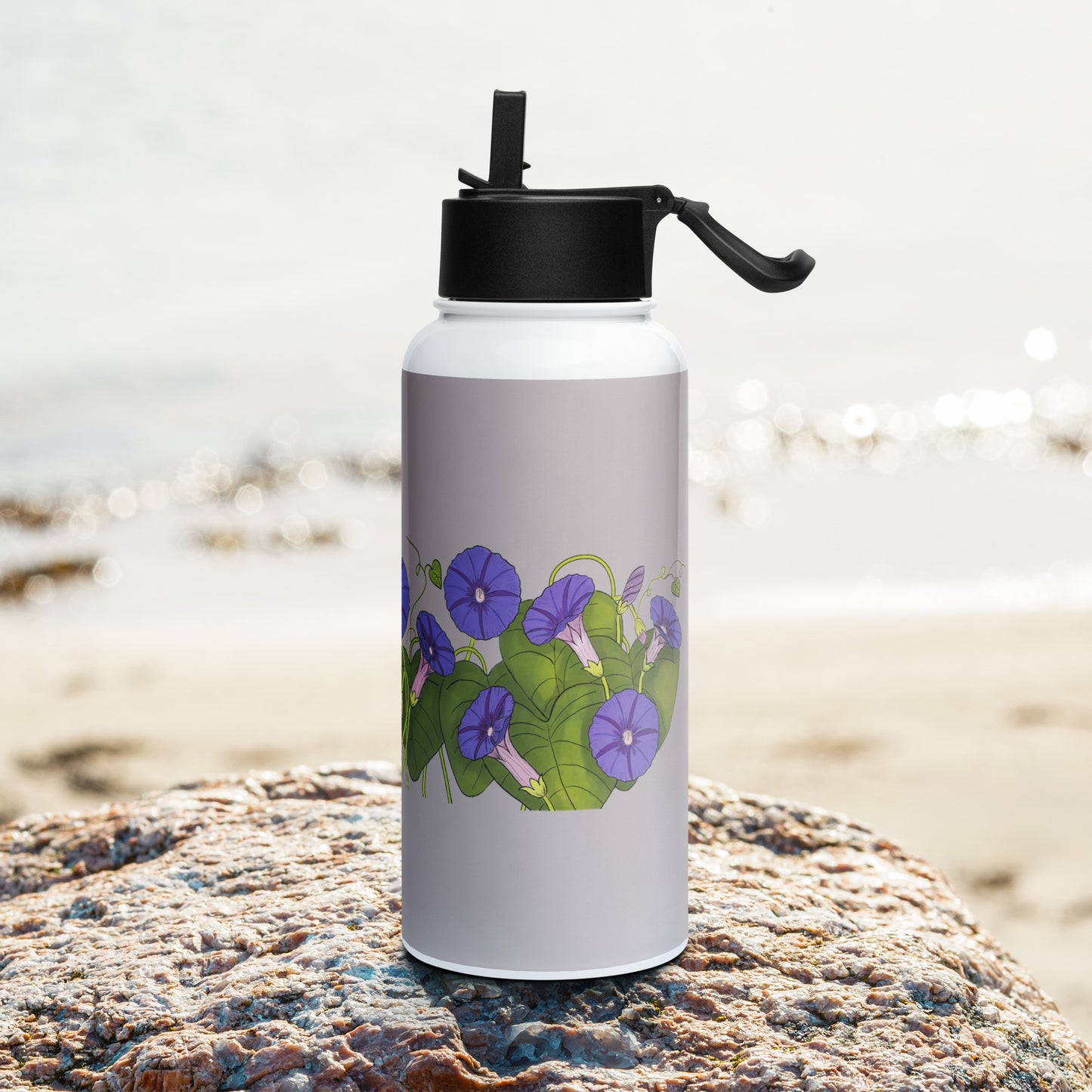 Morning Glories 32-oz Stainless Steel Water Bottle