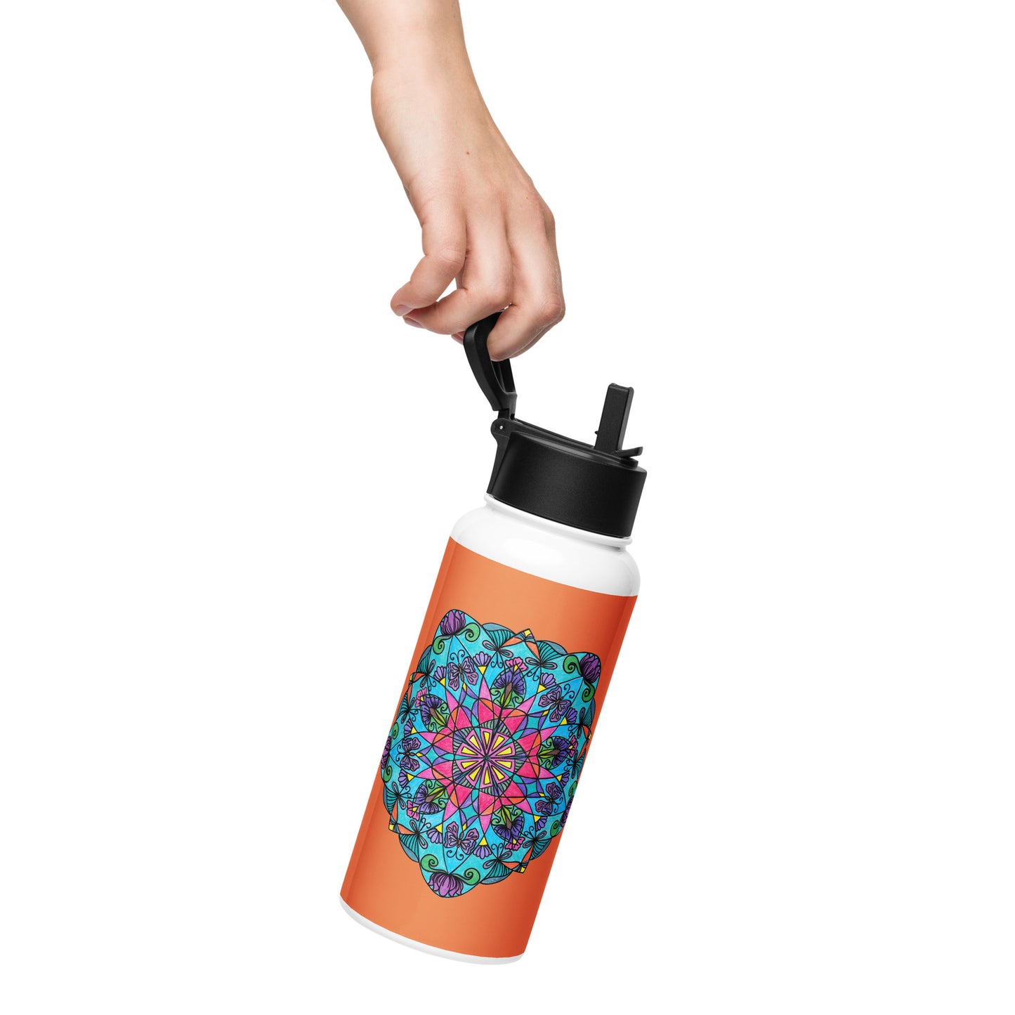 Enchanted Wings Mandala 32-oz Stainless Steel Water Bottle