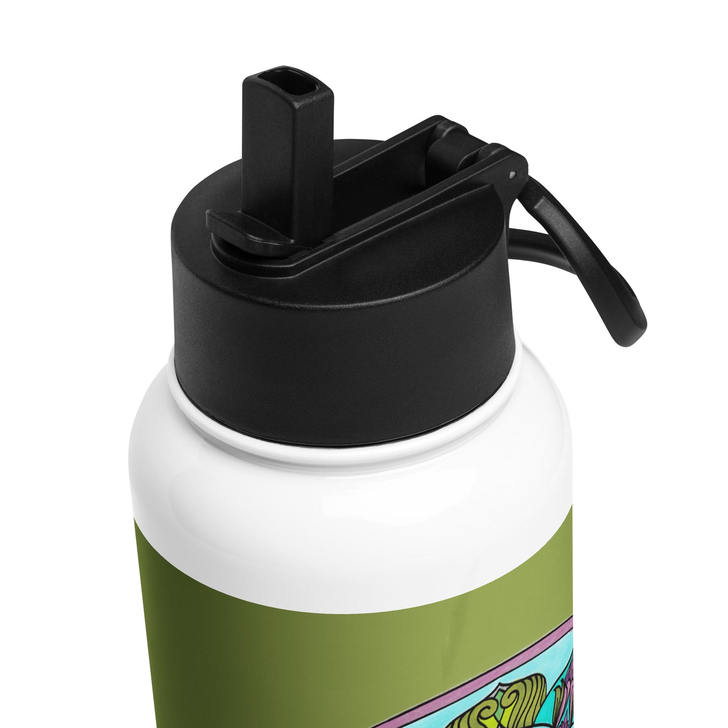 Sacred Harmony Pentagram Mandala 32-oz Stainless Steel Water Bottle