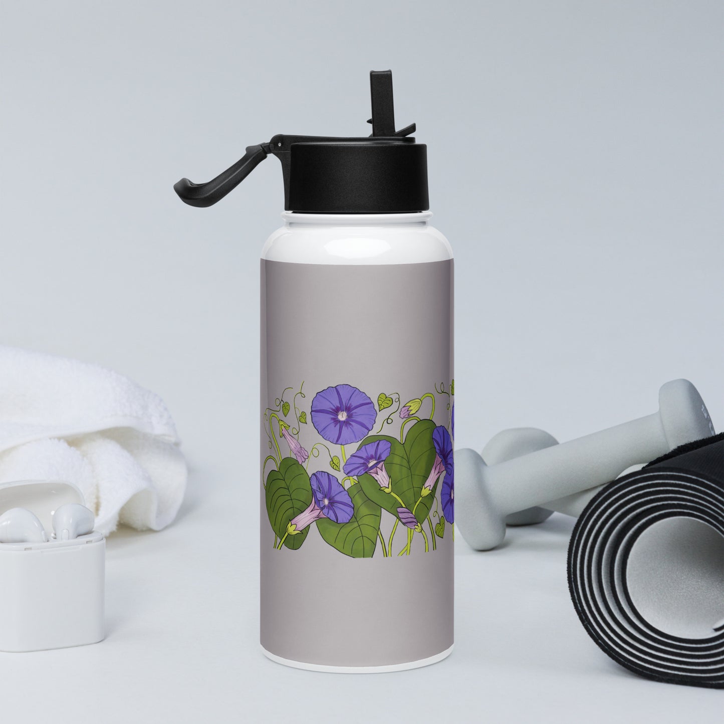 Morning Glories 32-oz Stainless Steel Water Bottle