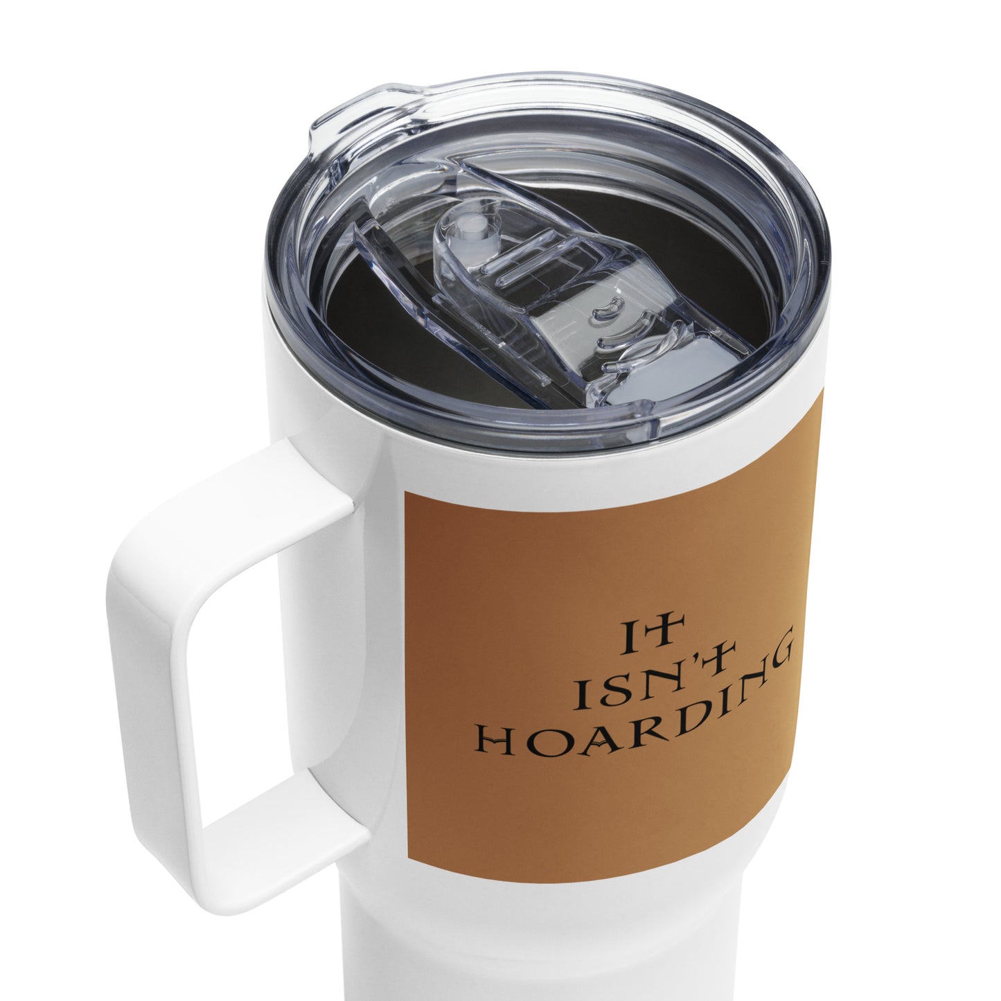 Fierce Red Dragon Book Guardian 25-oz Travel Mug with Handle