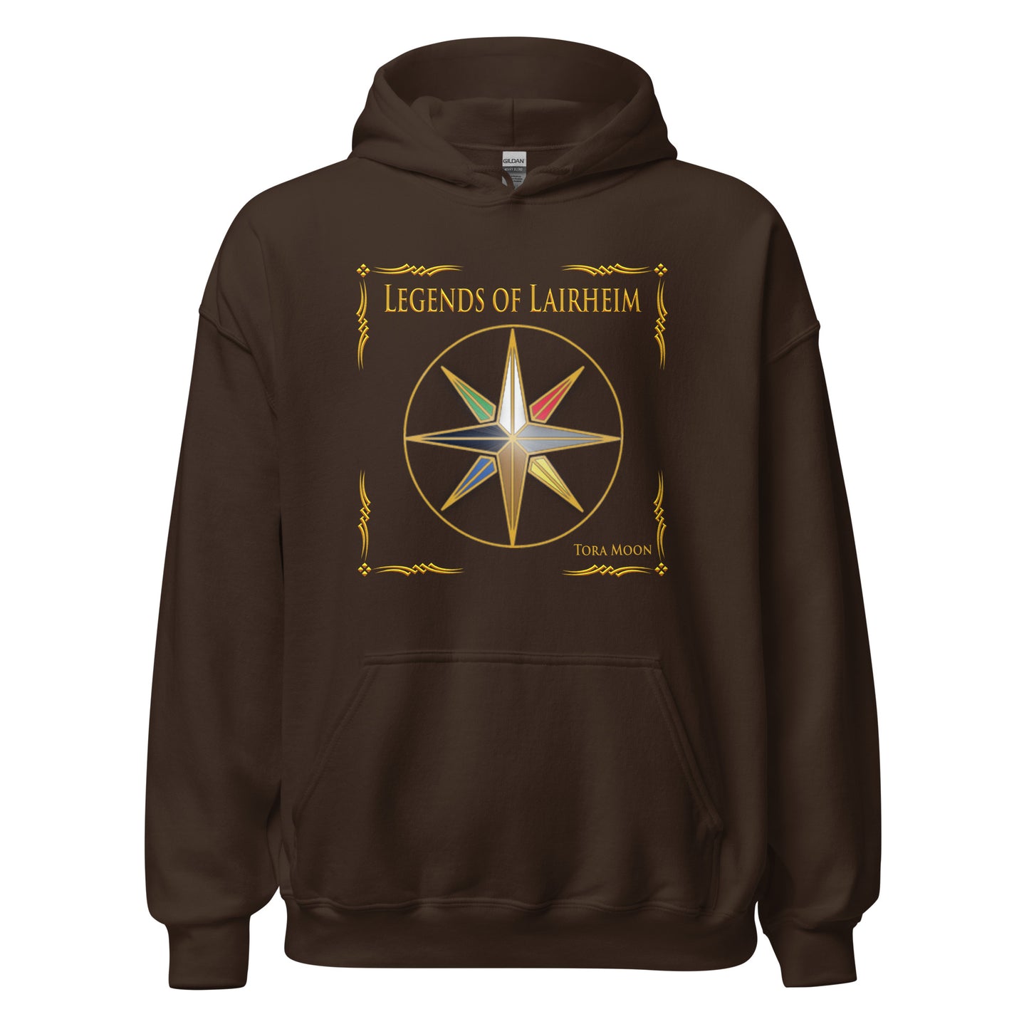 Legends of Lairheim Elemental Star Hoodie - dark chocolate