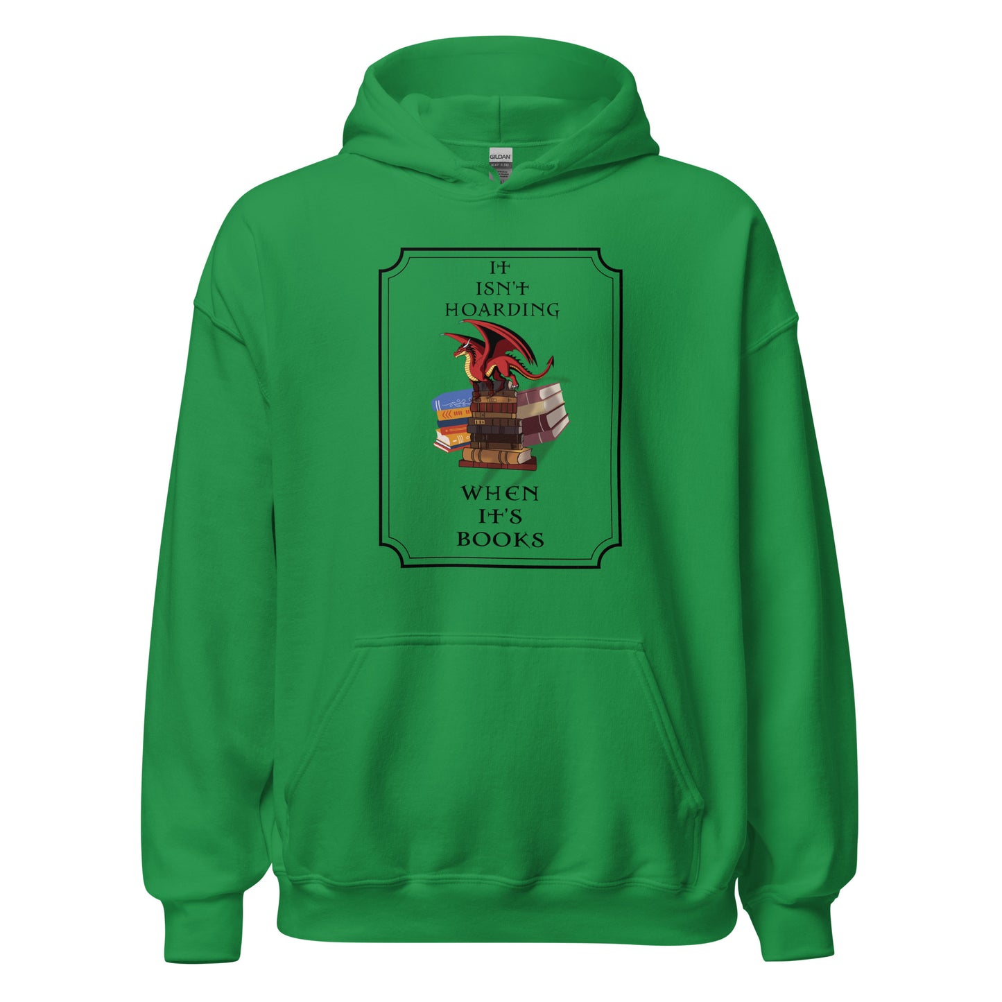 hoodie with red book guardian dragon design