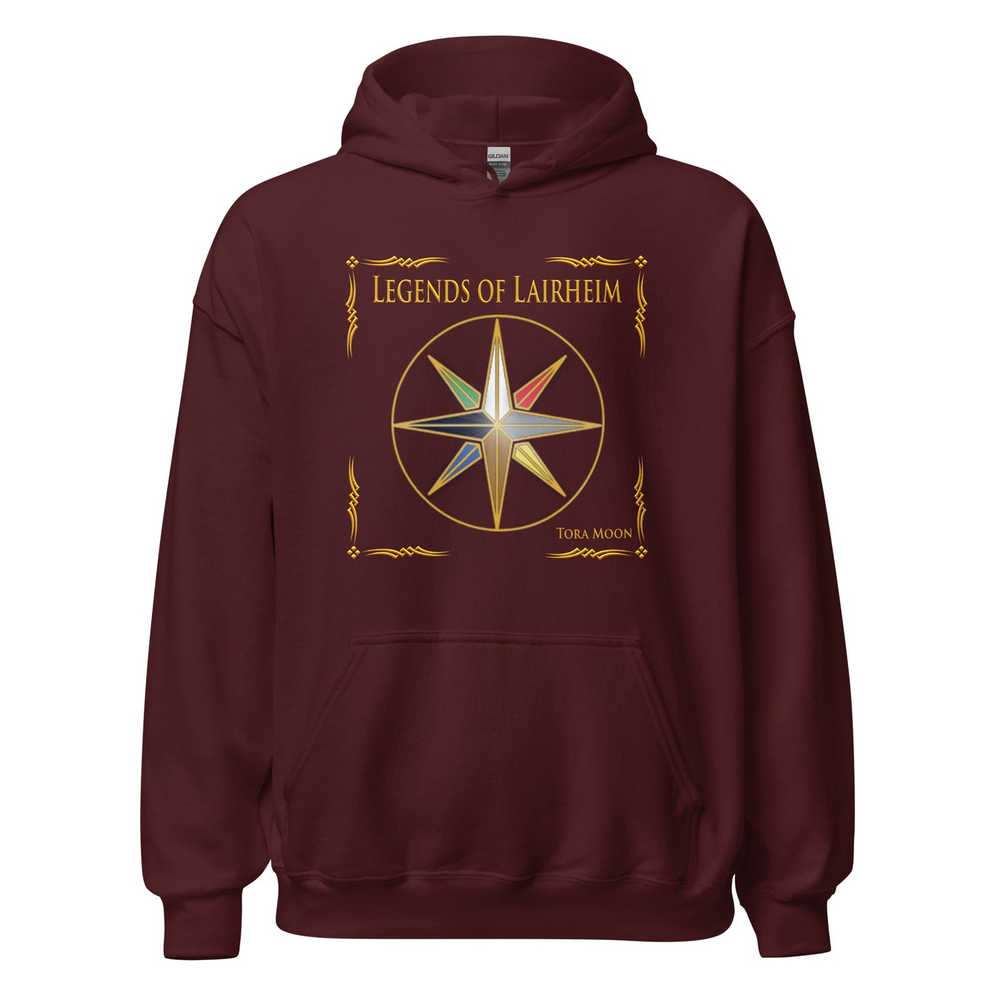 Legends of Lairheim Elemental Star Hoodie - maroon