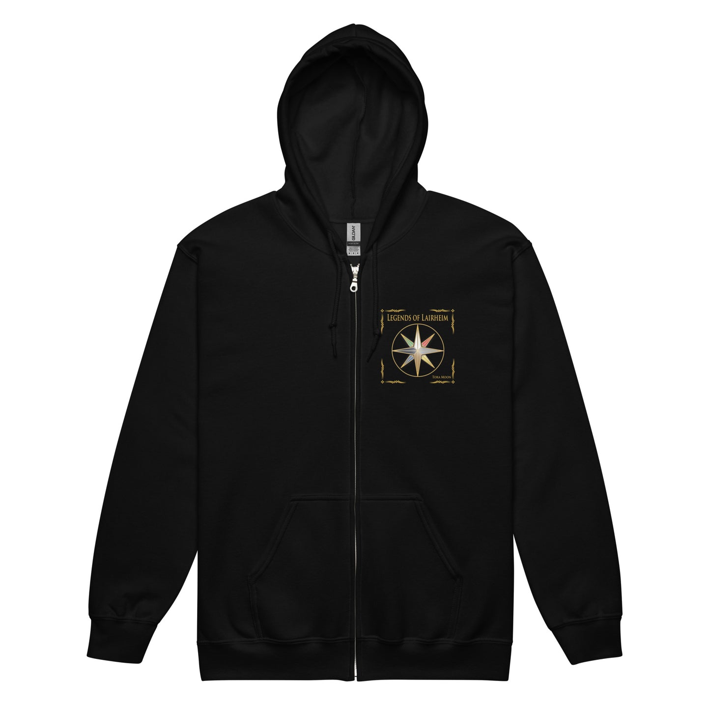 Legends of Lairheim Elemental Star Zip Hoodie - black