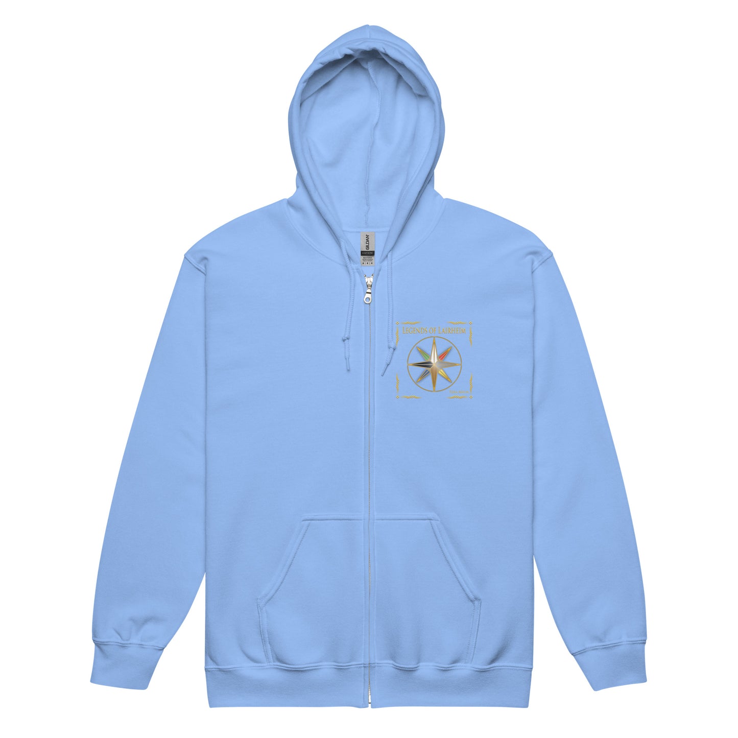 Legends of Lairheim Elemental Star Zip Hoodie - carolina blue