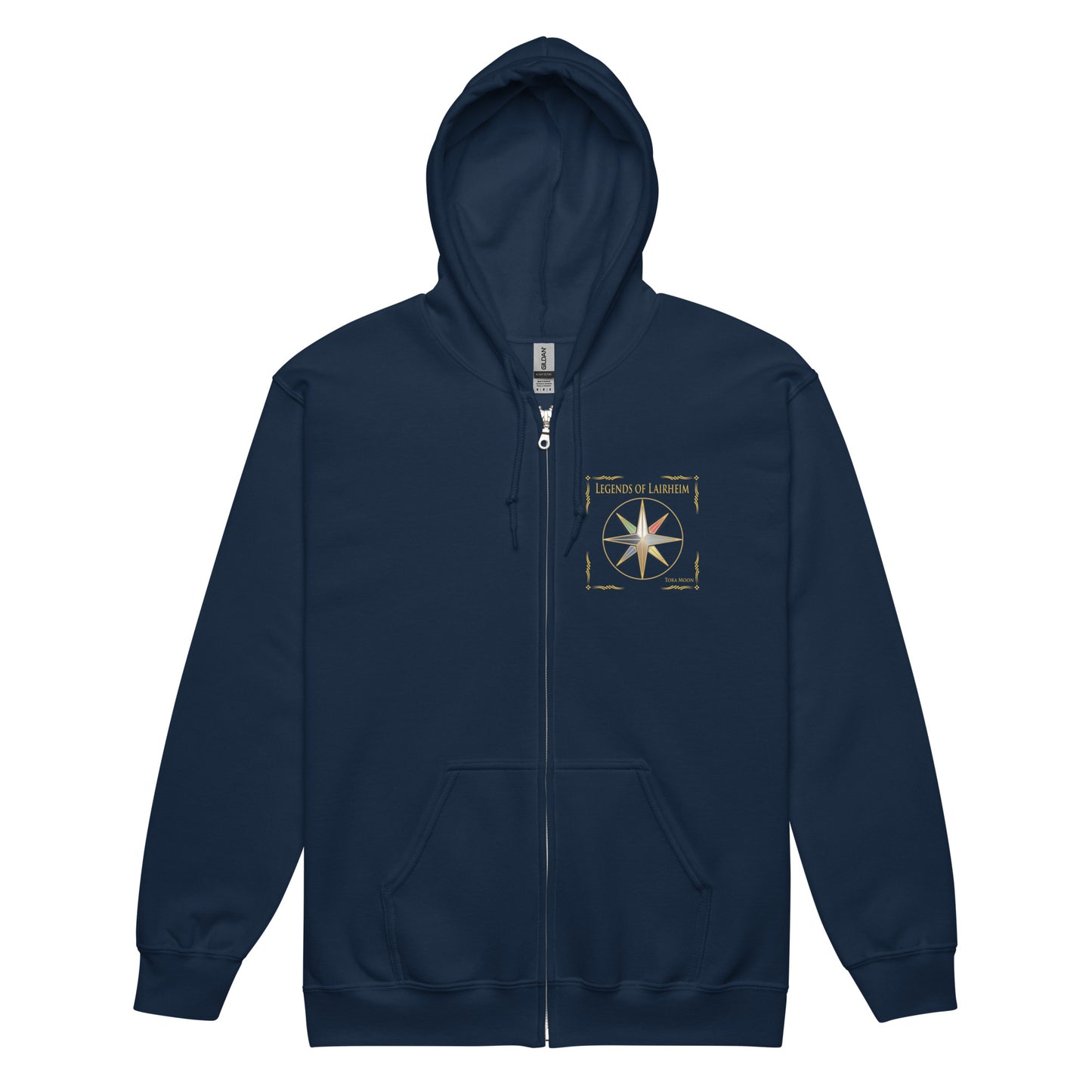 Legends of Lairheim Elemental Star Zip Hoodie - navy