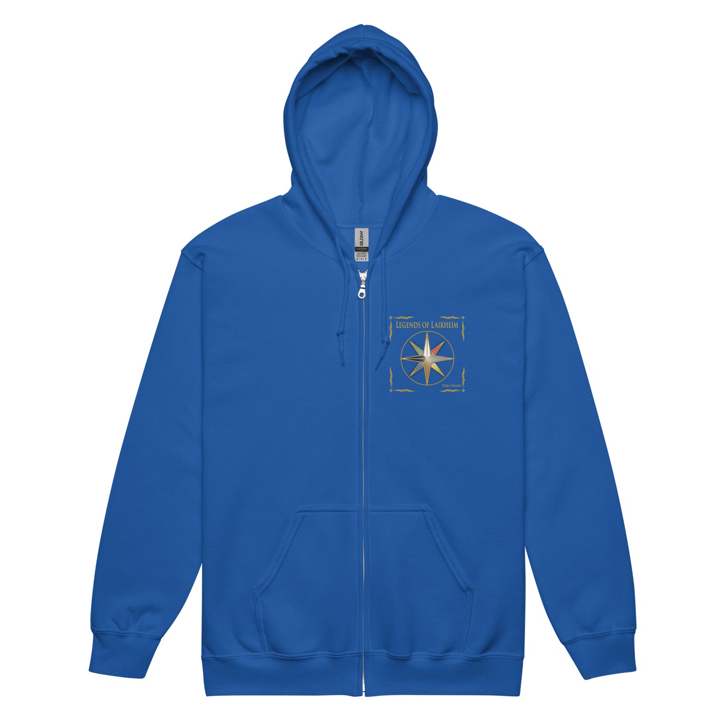 Legends of Lairheim Elemental Star Zip Hoodie - royal blue