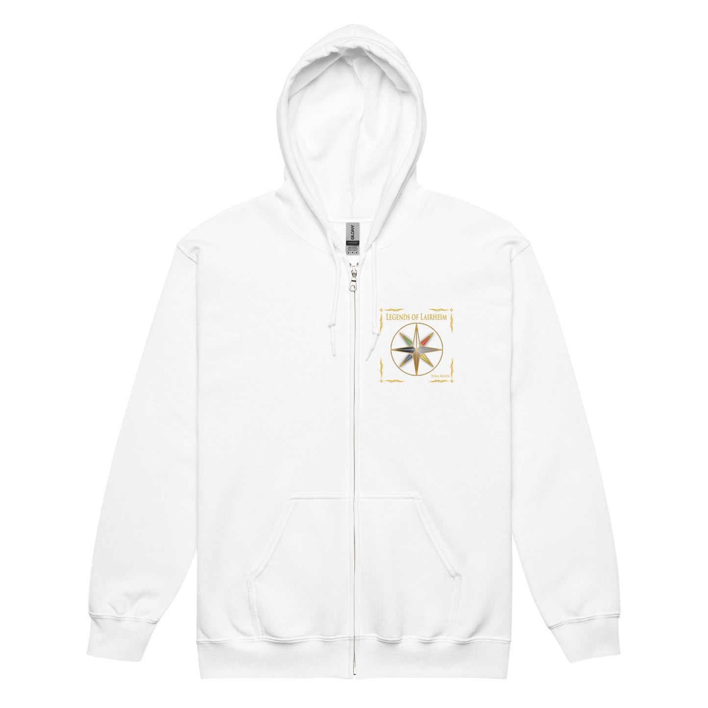 Legends of Lairheim Elemental Star Zip Hoodie - white