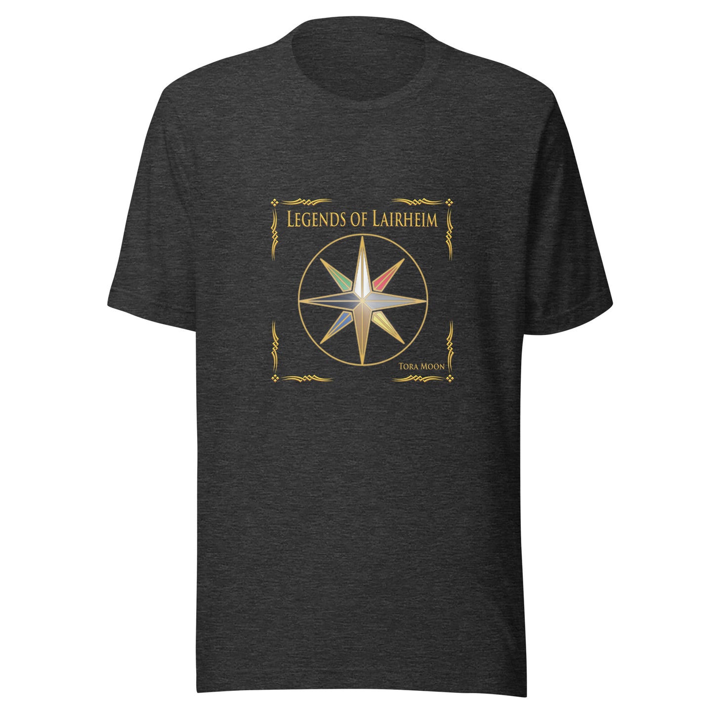 Legends of Lairheim Elemental Star t-shirt -dark grey