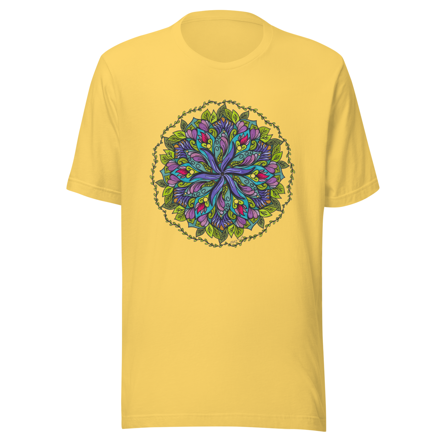 Bloom in Balance Swirling Flower Mandala T-shirt