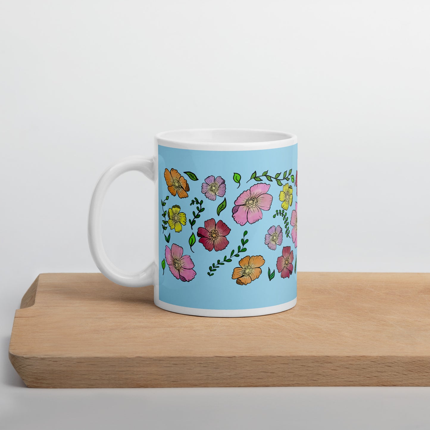 Cosmos Glossy White Mug