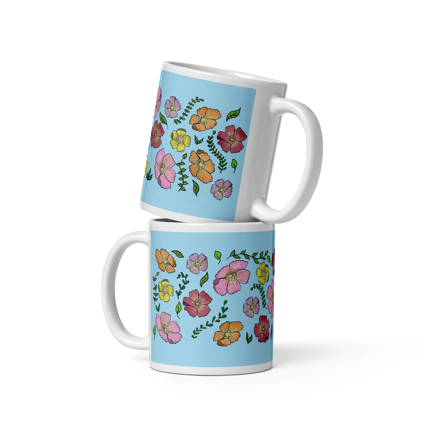 Cosmos Glossy White Mug