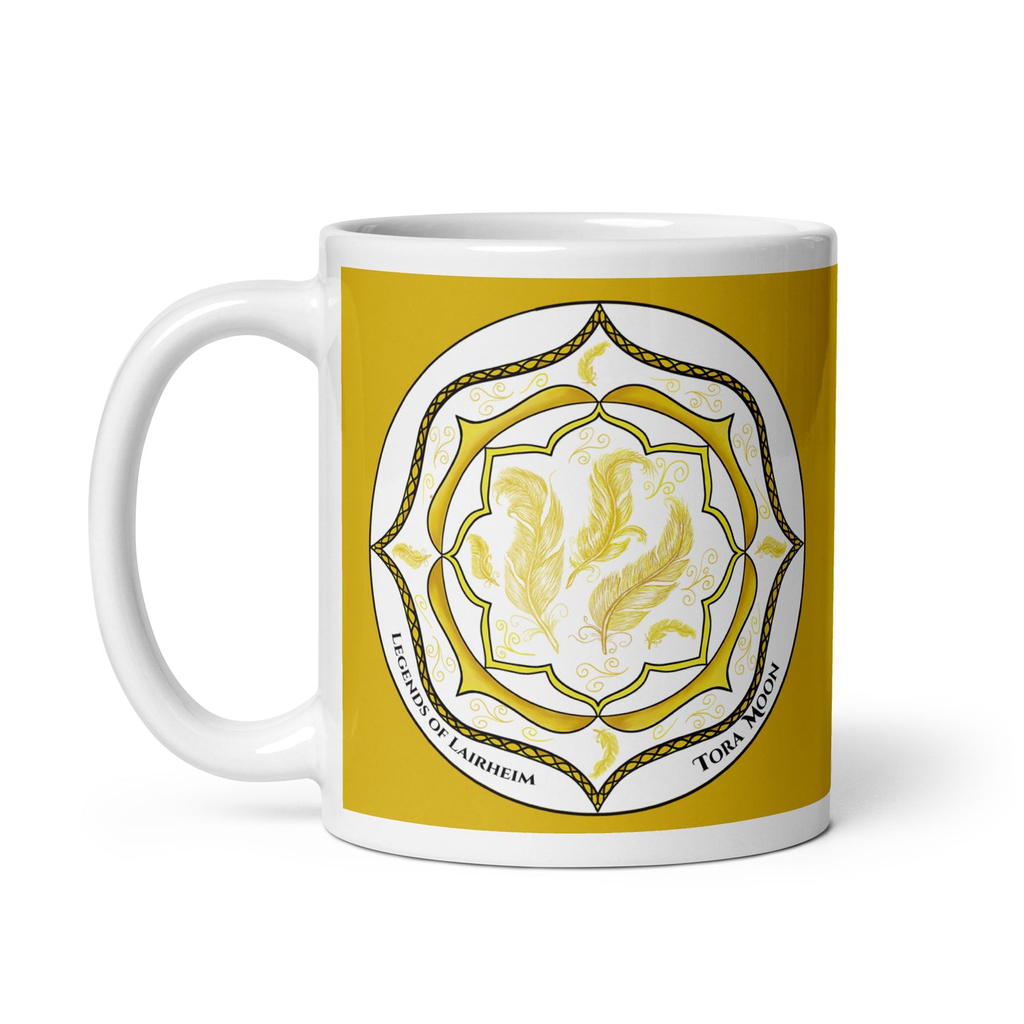 Legends-yellow-mandala-glossy-mug-back