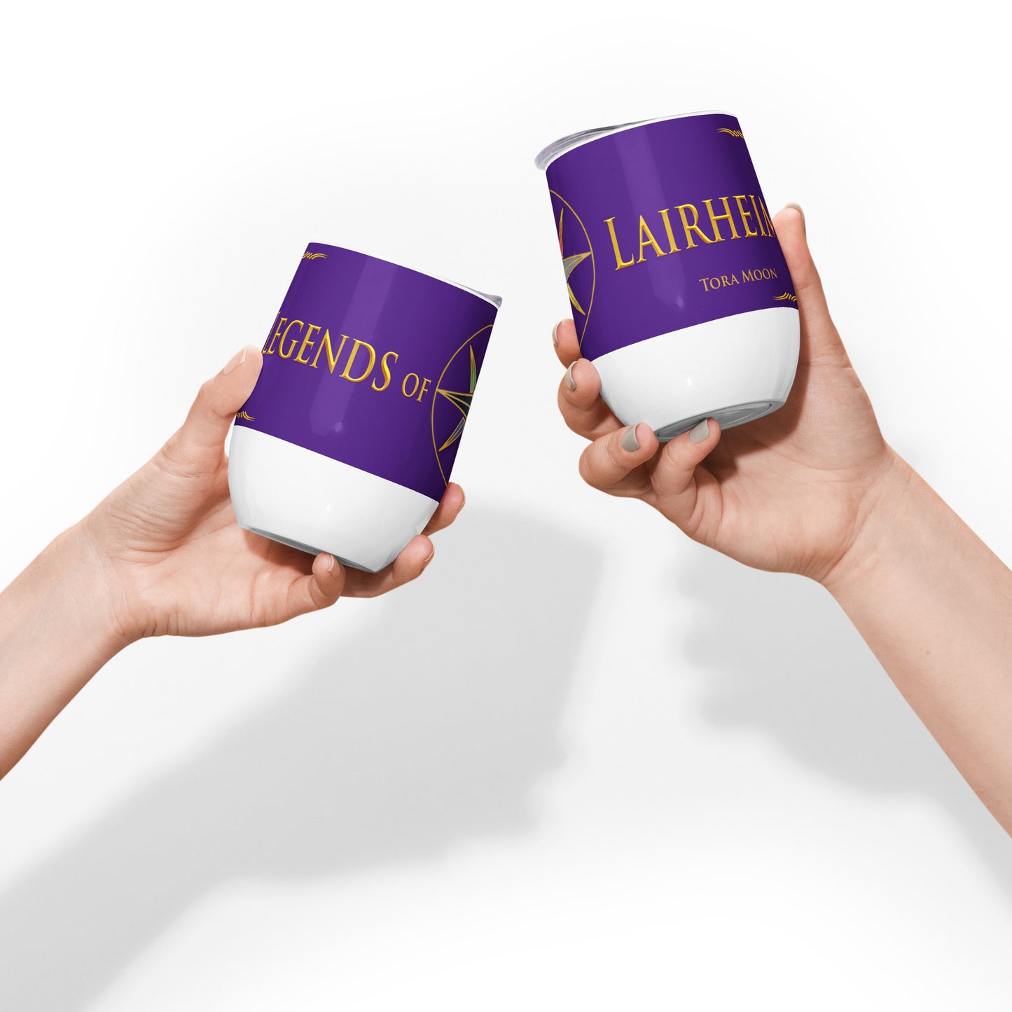 Legends of Lairheim Wine Tumbler showing both sides
