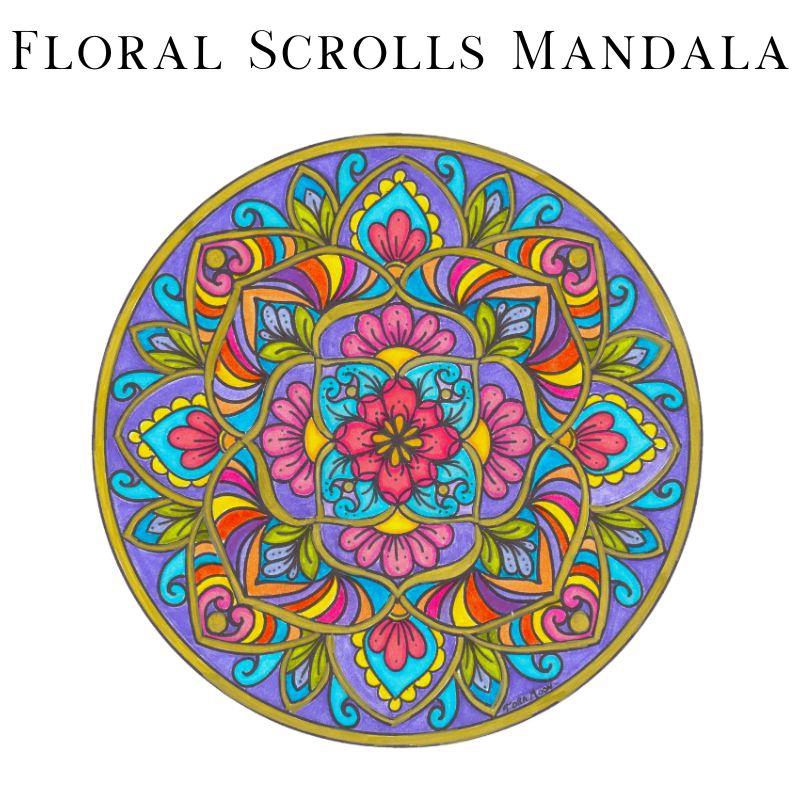 Floral Scrolls Mandala Collection