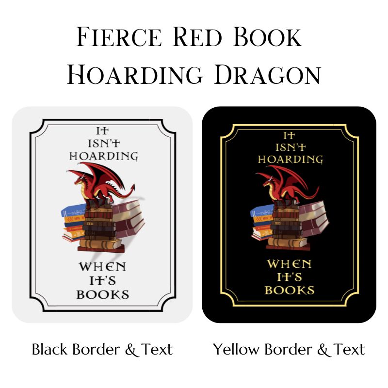 Fierce Red Dragon Book Guardian Collection | Fantasy Apparel, Mugs, & More