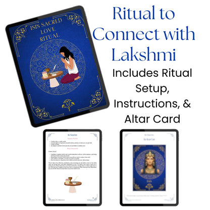 Isis self-love ritual included in Isis's Sacred Love, featuring ritual setup instructions and an altar card to support devotional connection and inner transformation.