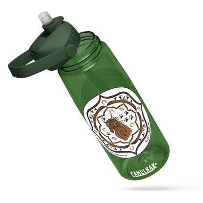 Brown Talent Mandala Flip Straw  Water Bottle forest green