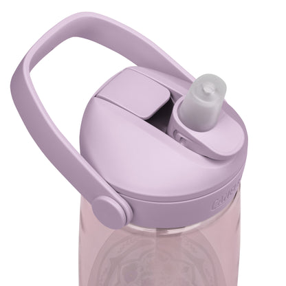 Green Talent Mandala Flip Straw Water Bottle purple sky