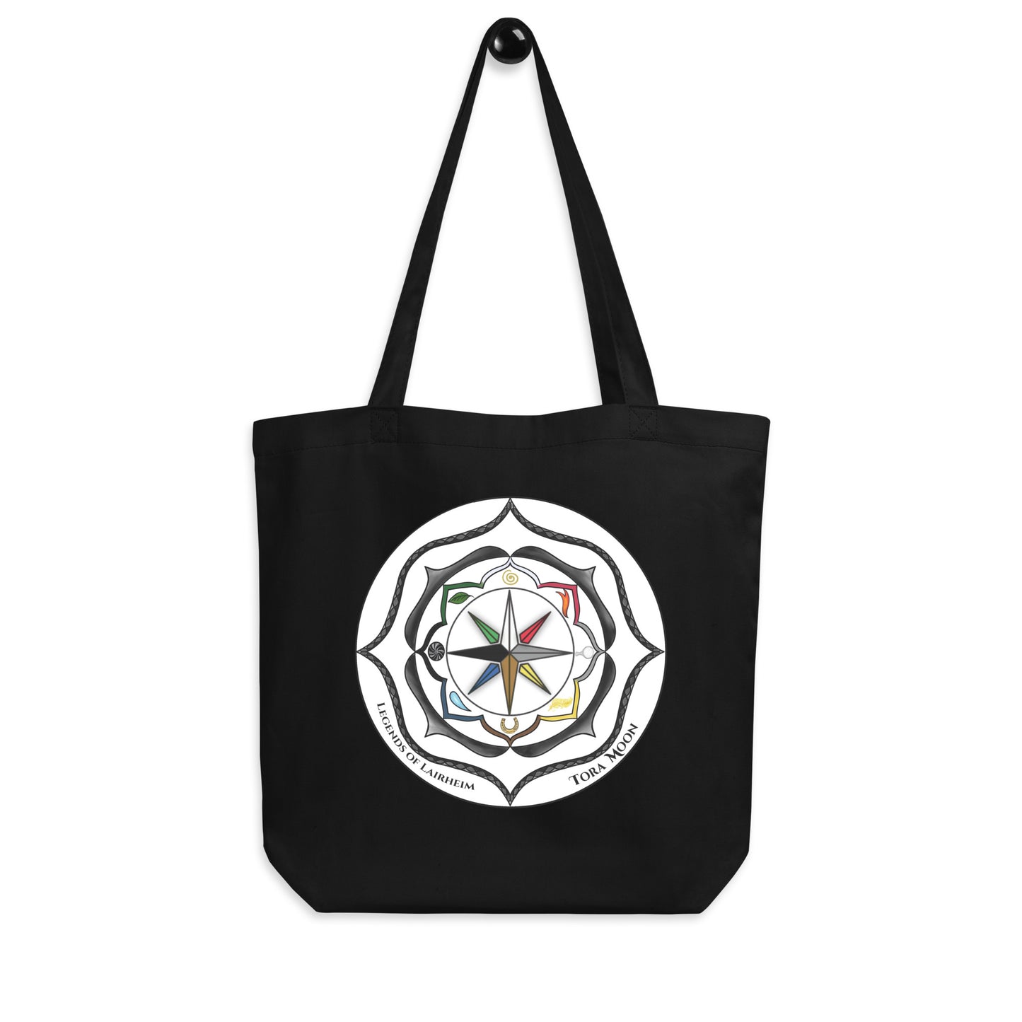 Legends-black-mandala-tote-bag