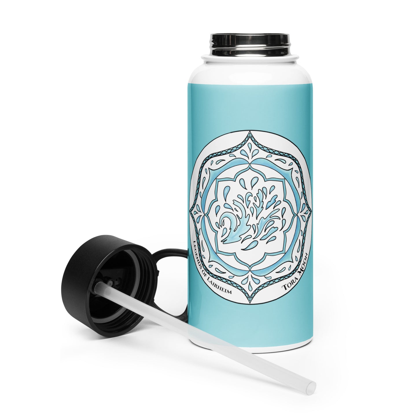 Legends-blue-mandala-stainless-steel-water-bottle