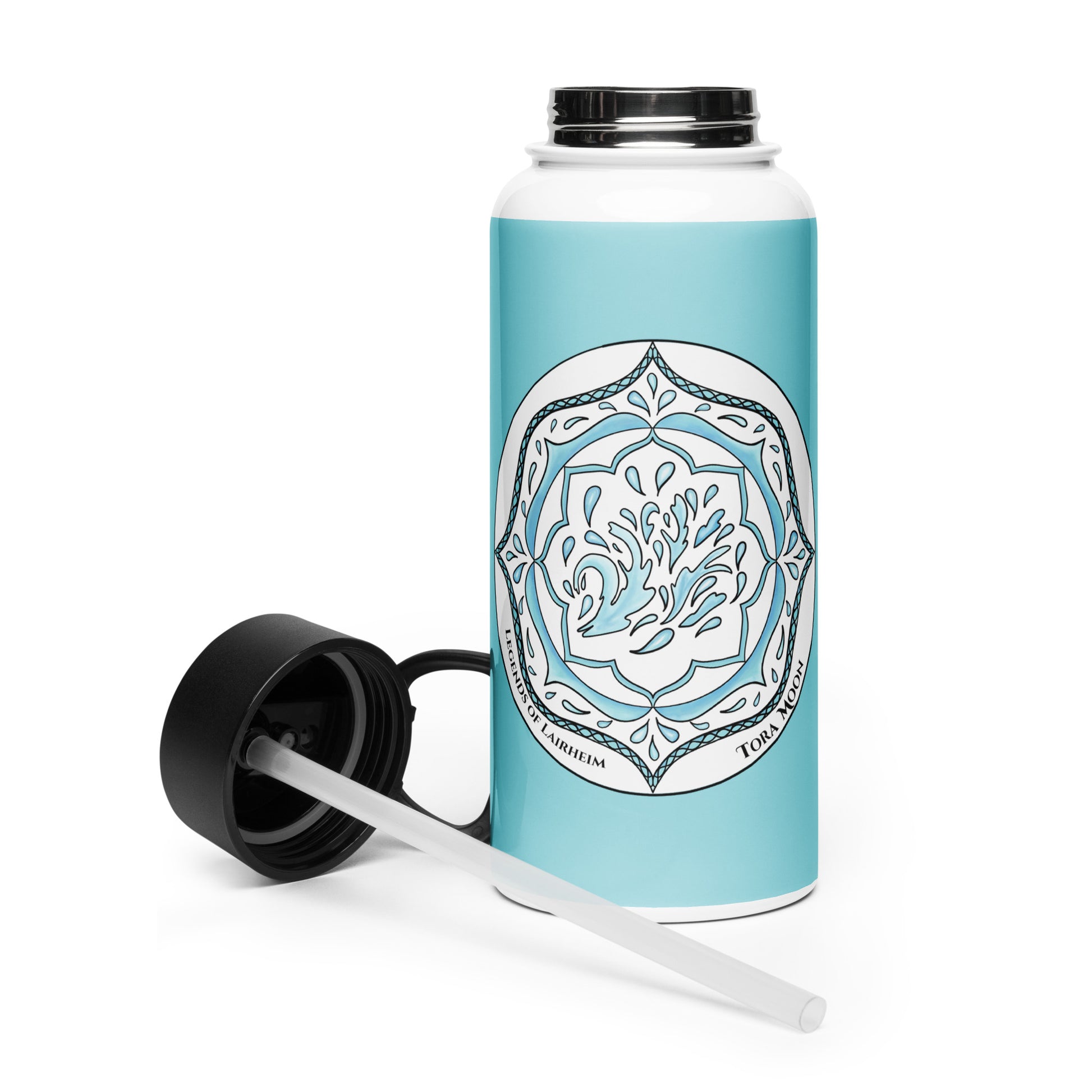 Legends-blue-mandala-stainless-steel-water-bottle