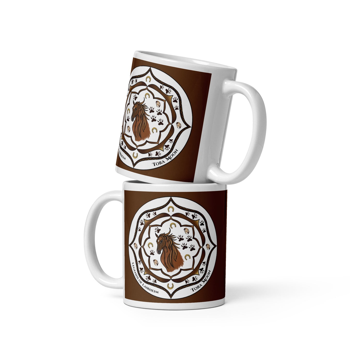 Brown Talent Mandala White Mug