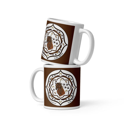 Brown Talent Mandala White Mug