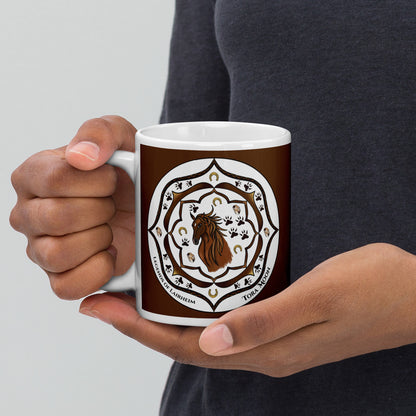 Brown Talent Mandala White Mug