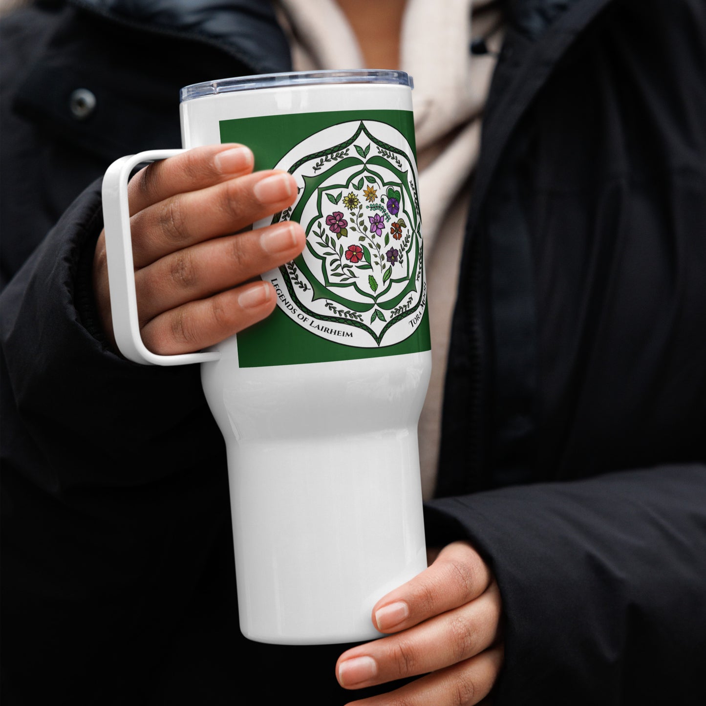 Green Talent Mandala Travel Mug