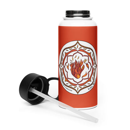 Legends-red-mandala-stainless-steel-water-bottle