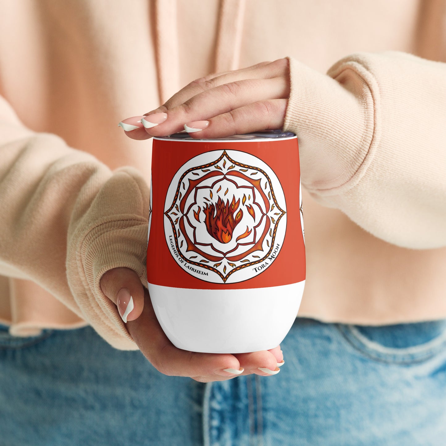 Legends-red-mandala-wine-tumbler