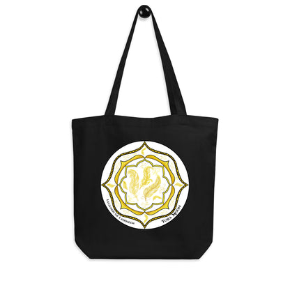 Legends-yellow-mandala-totebag-black