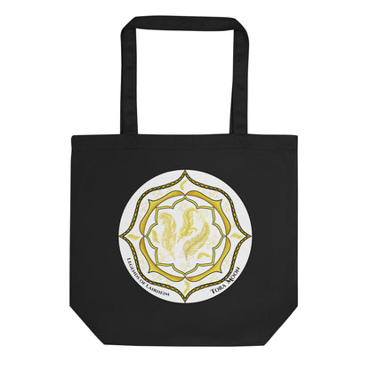 Legends-yellow-mandala-totebag-black-front