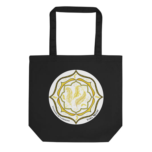 Legends-yellow-mandala-totebag-black-front