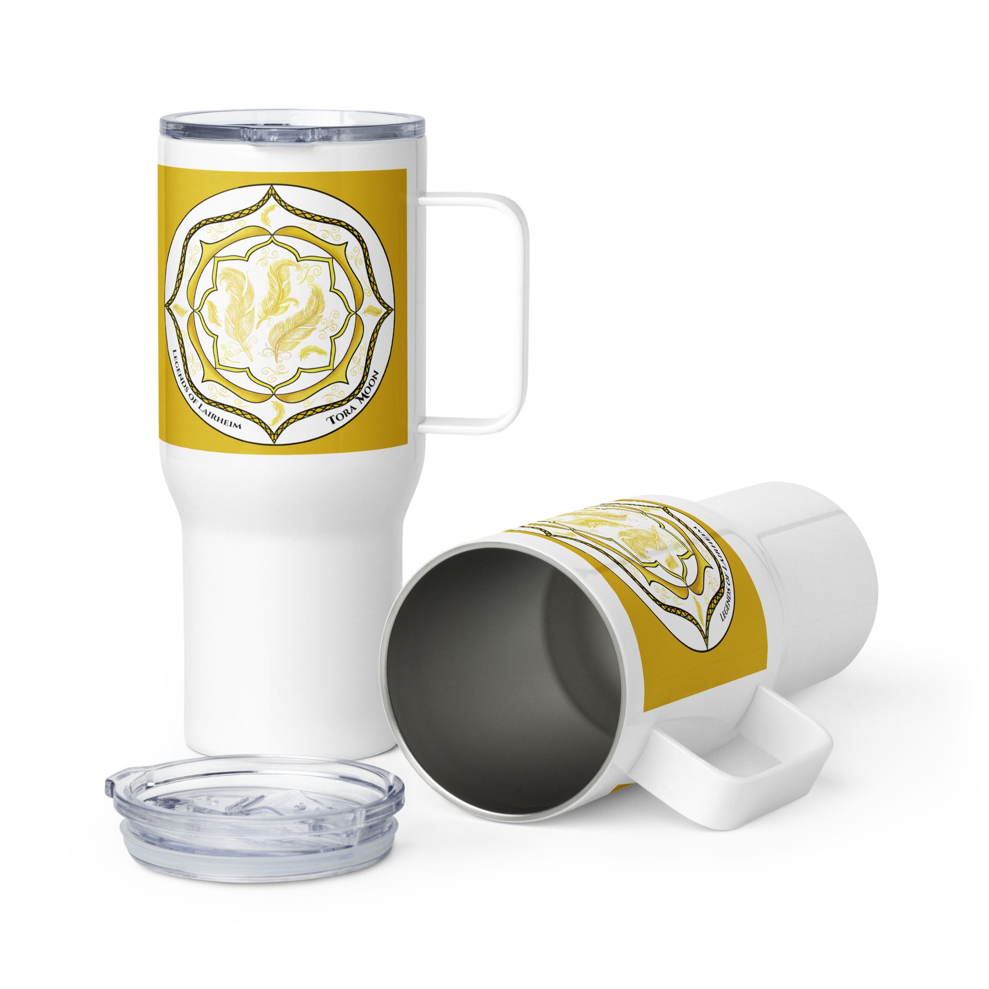 Legends-yellow-mandala-travel-mug-inside