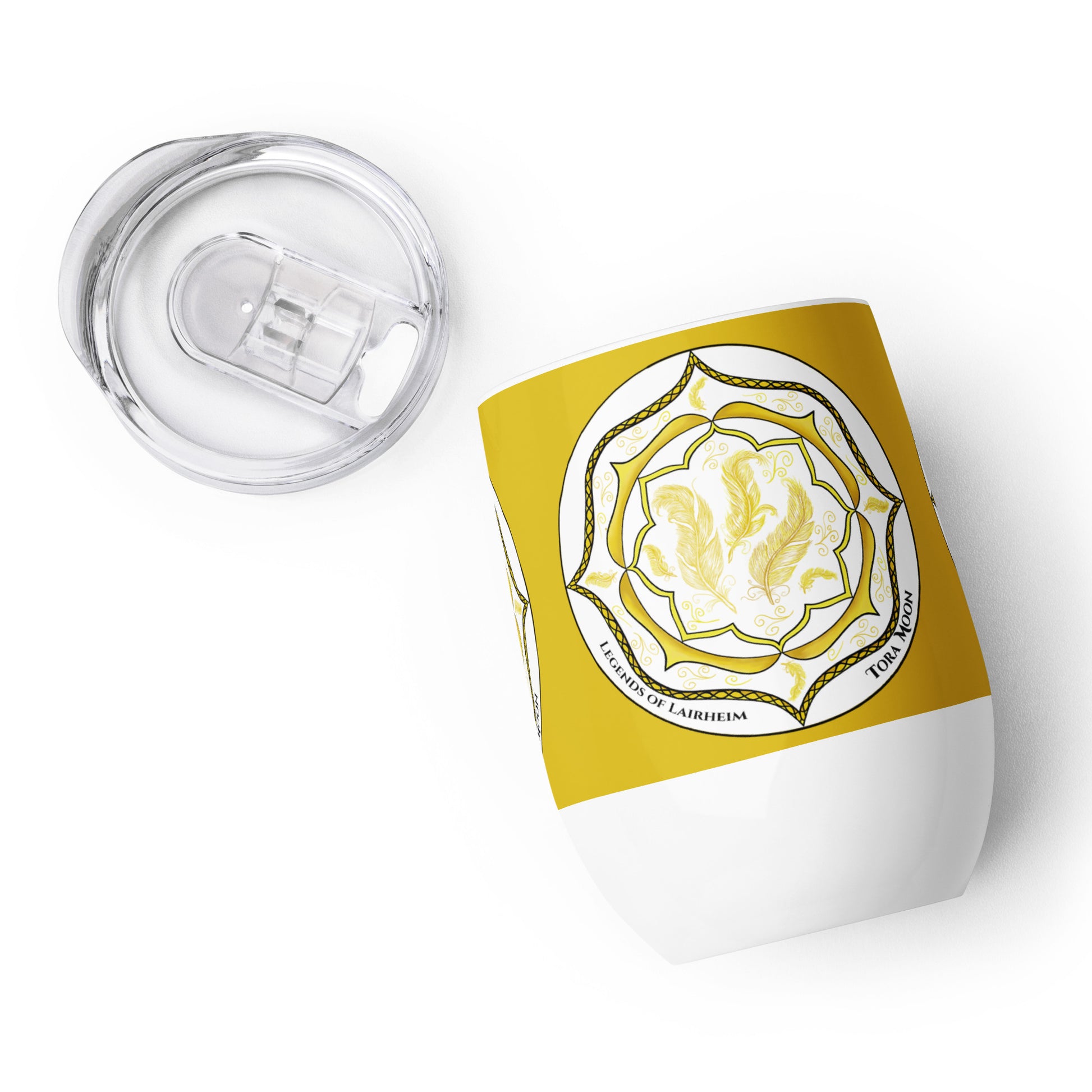 Legends-yellow-mandala-wine-tumbler-with-lid