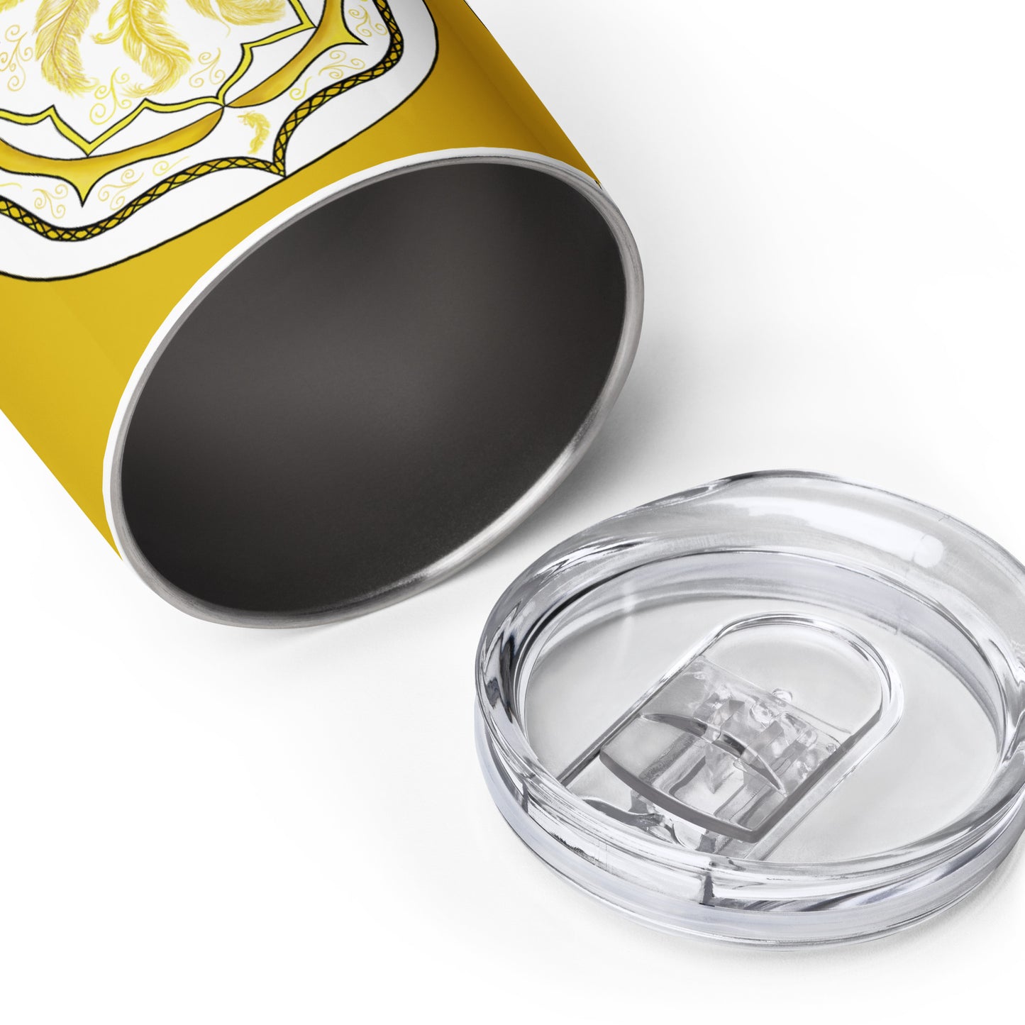 Legends-yellow-mandala-wine-tumbler-inside